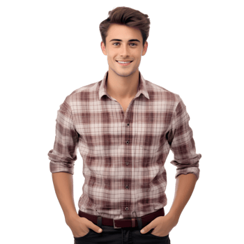 Portrait of a young casual man, isolated on transparent background. png