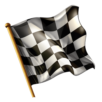 Black and White Checkered Flag Illustration Image png