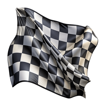 Realistic Black and White Checkered Flag Item png