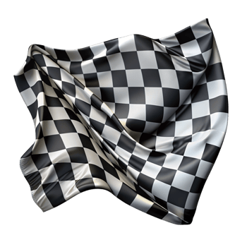 Realistic Black and White Checkered Flag Concept png