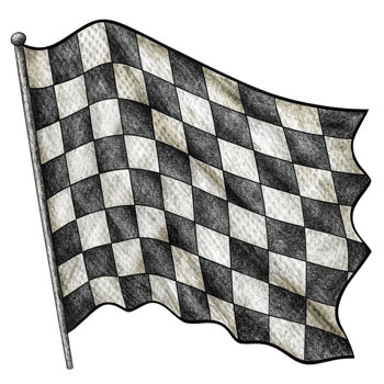 Item Illustration of Black and White Checkered Flag png