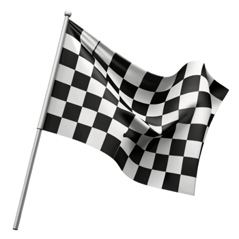 Black and White Checkered Flag Element png