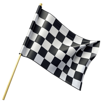 Black and White Checkered Flag Object png