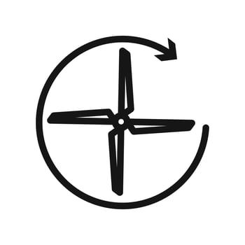 Ventilation icon Black line art vector