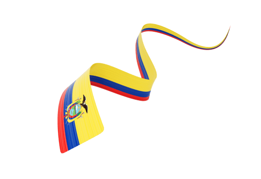 3d Flag Of Ecuador 3d Wavy Shiny Ecuador Ribbon Flag 3d Illustration png