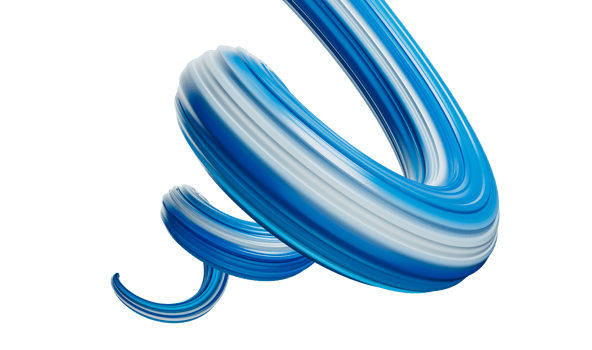 Colorful Blue swirl brush sroke. Artistic abstract iridescent 3d pink blue and White paintbrush illustration 3d illustration png