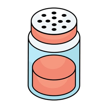 An icon design of salt pot vector