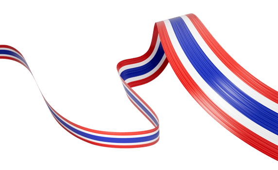 3d Flag Of Thailand 3d Wavy Shiny Thailand Ribbon Flag 3d Illustration png