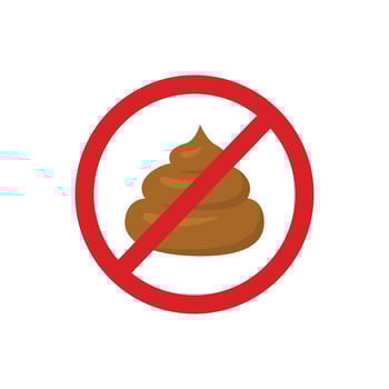 No poop sign illustration vector