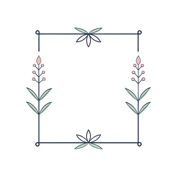 Beautiful Floral Frame Border Illustration vector