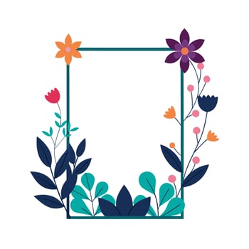 Beautiful Floral Frame Border Illustration vector