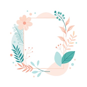 Beautiful Floral Frame Border Illustration vector