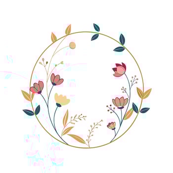 Beautiful Floral Frame Border Illustration vector