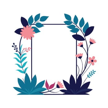 Beautiful Floral Frame Border Illustration vector