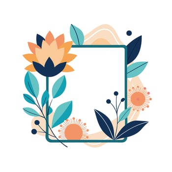 Beautiful Floral Frame Border Illustration vector