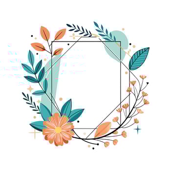 Beautiful Floral Frame Border Illustration vector