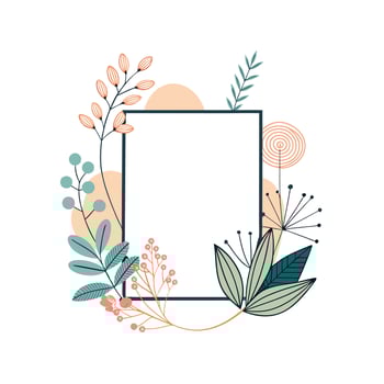 Beautiful Floral Frame Border Illustration vector