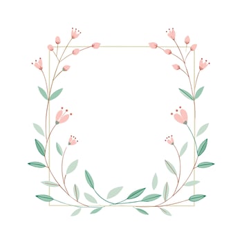 Beautiful Floral Frame Border Illustration vector