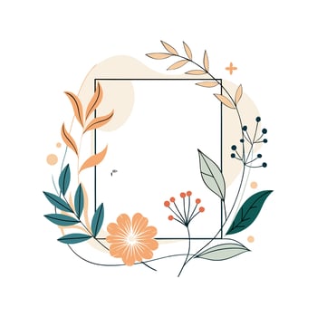 Beautiful Floral Frame Border Illustration vector