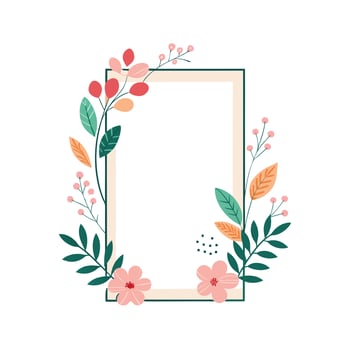 Beautiful Floral Frame Border Illustration vector