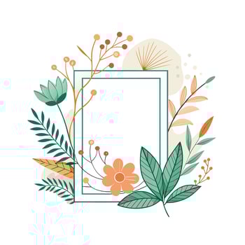 Beautiful Floral Frame Border Illustration vector
