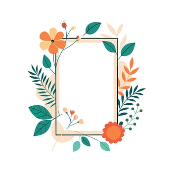 Beautiful Floral Frame Border Illustration vector