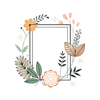 Beautiful Floral Frame Border Illustration vector