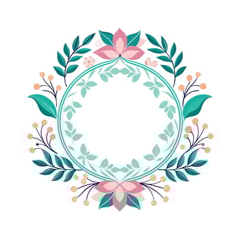 Beautiful Floral Frame Border Illustration vector