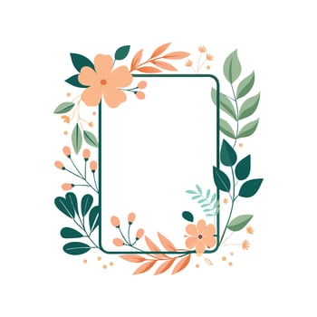 Beautiful Floral Frame Border Illustration vector