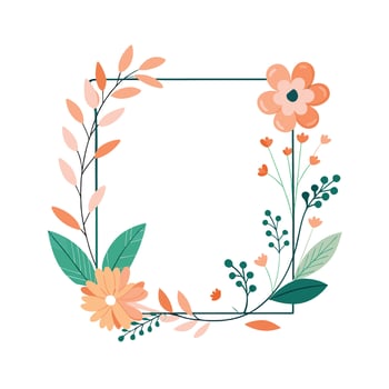 Beautiful Floral Frame Border Illustration vector