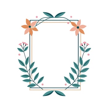 Beautiful Floral Frame Border Illustration vector