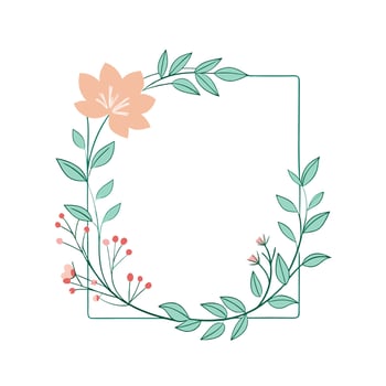 Beautiful Floral Frame Border Illustration vector