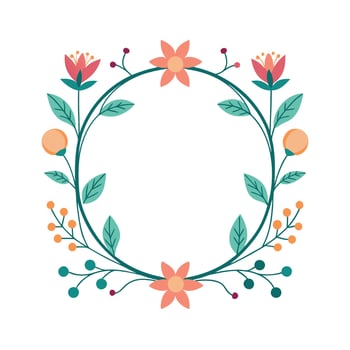 Beautiful Floral Frame Border Illustration vector