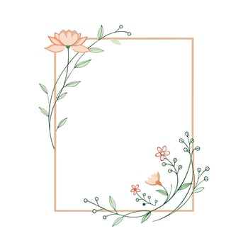 Beautiful Floral Frame Border Illustration vector