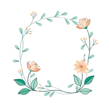 Beautiful Floral Frame Border Illustration vector