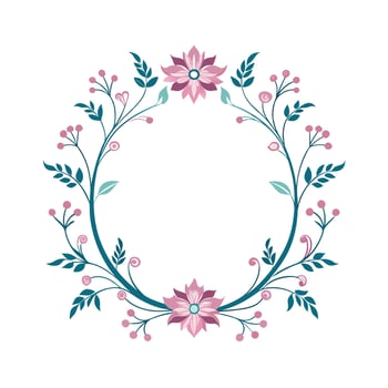 Beautiful Floral Frame Border Illustration vector