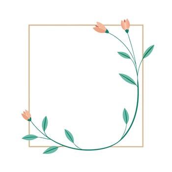 Beautiful Floral Frame Border Illustration vector