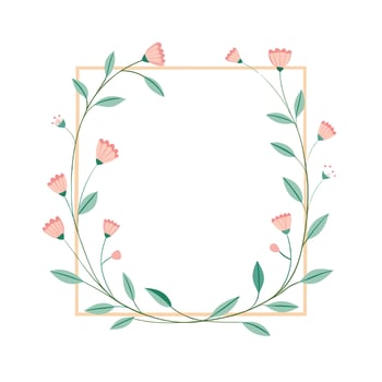 Beautiful Floral Frame Border Illustration vector
