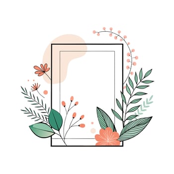 Beautiful Floral Frame Border Illustration vector