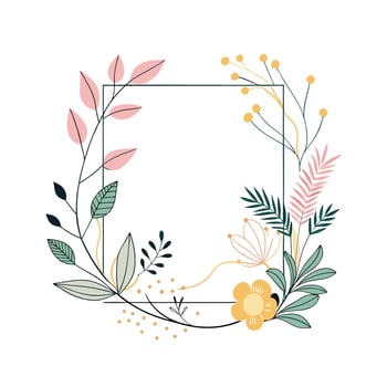 Beautiful Floral Frame Border Illustration vector