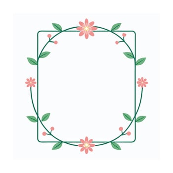 Beautiful Floral Frame Border Illustration vector