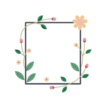 Beautiful Floral Frame Border Illustration vector