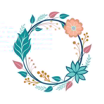 Beautiful Floral Frame Border Illustration vector