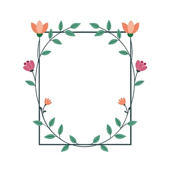 Beautiful Floral Frame Border Illustration vector