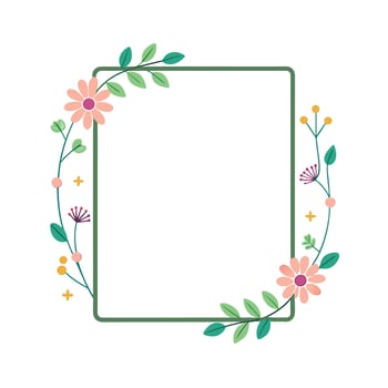 Beautiful Floral Frame Border Illustration vector