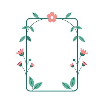 Beautiful Floral Frame Border Illustration vector