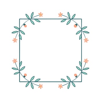 Beautiful Floral Frame Border Illustration vector