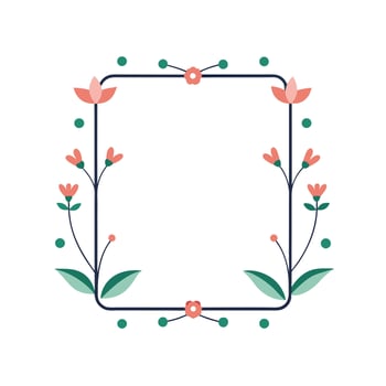 Beautiful Floral Frame Border Illustration vector