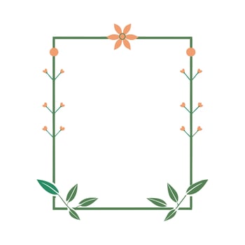Beautiful Floral Frame Border Illustration vector