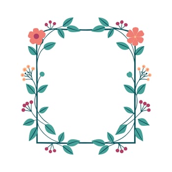Beautiful Floral Frame Border Illustration vector